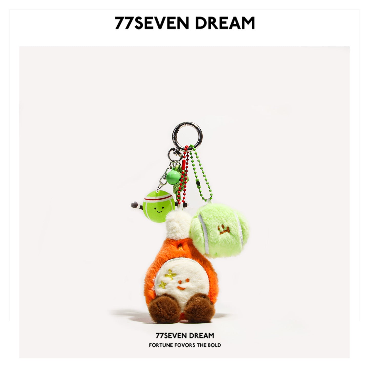 Cute Badminton Tennis Doll Keychain Plush Doll School Bag Pendant Student Couple Gift Bag Pendant