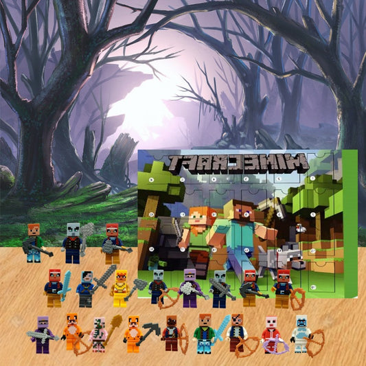 My World Building Blocks Blind Box 24pcs Countdown Christmas Surprise
