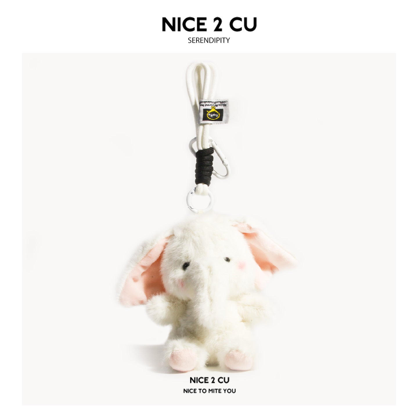 New Cartoon Fun Elephant Plush Toy Keychain Companion Doll Learning Partner Backpack Pendant Small Ornament