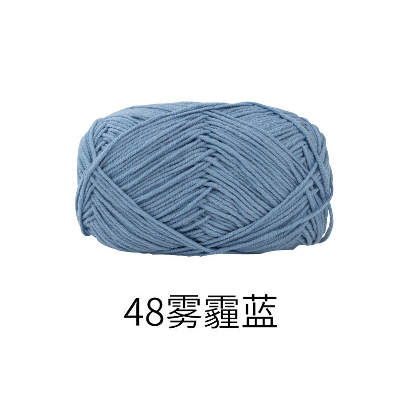 Snow Fairy Cute Doll No. 2 4-Ply Combed Cotton Milk Handmade Crochet DIY Knitting Kit Doll Yarn Ball