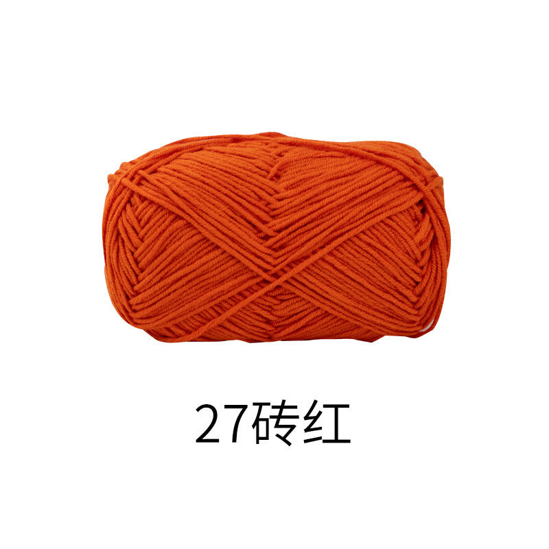 Snow Fairy Cute Doll No. 2 4-Ply Combed Cotton Milk Handmade Crochet DIY Knitting Kit Doll Yarn Ball