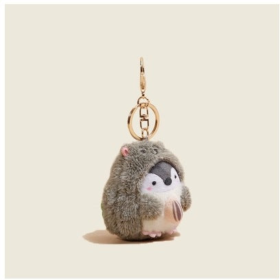 Cute Plush Little Duck Penguin Plush Toy Doll Bag Pendant Backpack Ugly Adorable Hanging Decoration Niche Keychain Gift